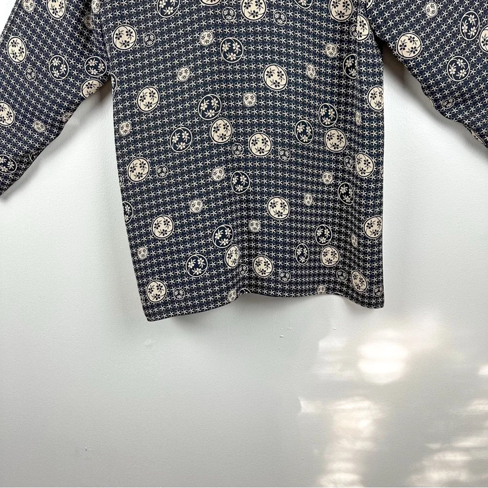 Vintage 100% Silk Black Floral Patterned Button-Up Shirt Anne Namba - Picture 6 of 11